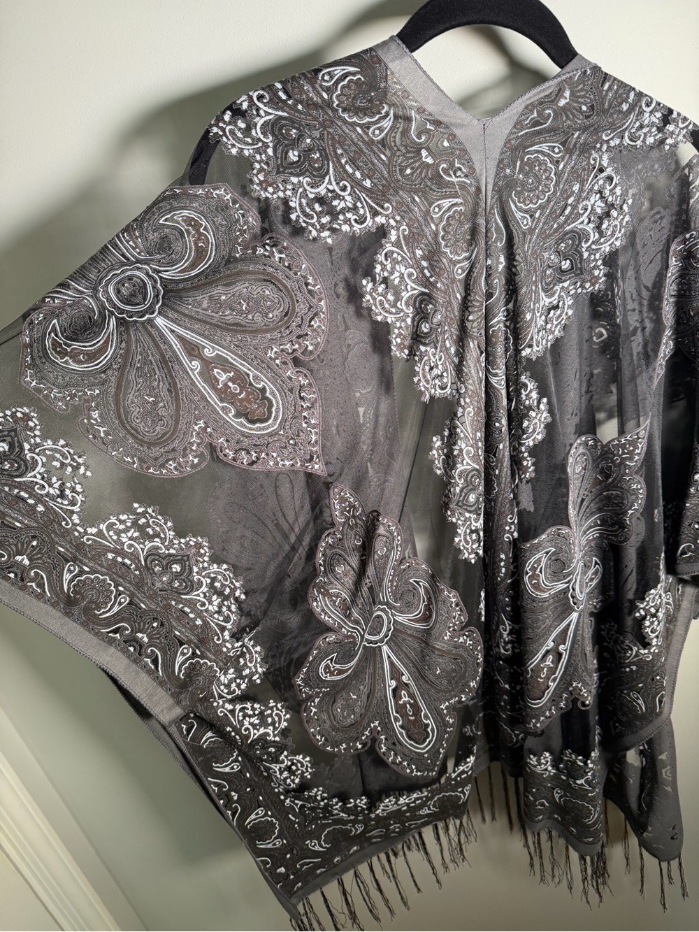Kimono Fringe Boho One Size - Picture 3 of 9